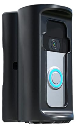 Soporte para timbre de video | Soporte seguro sin taladro | Soporte antirrobo ajustable para dispositivos de anillo en puertas de apartamentos, entradas de negocios, unidades de alquiler o