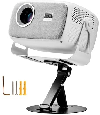 Outetrails 3-in-1 Projector Stand – Desk, Wall and Ceiling Mount with 1/4-Inch Thread,Easy Setup with 180-Degree Adjustment, Compatible with Most Projectors for Home, Office