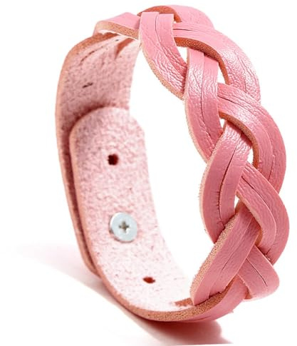 EMEMcharm Justerbart Flätat Läderarmband Längd 16-20 cm Unisex Armband 6 Färger GM109, 16-20 cm, Läder, Ingen ädelsten