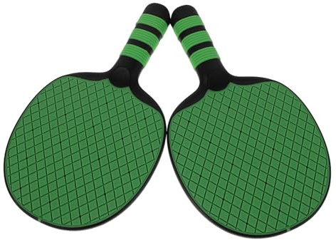 Anneome 2 Palas de Tenis de Mesa para Principiantes Superficie de Goma, Tamaño Estándar, Color Verde, Raquetas de Entrenamiento para Exteriores E Interiores, Accesorios Esenciales
