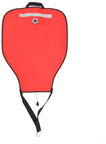 Opatiny Sacca di sollevamento ad alta visibilità, 22,7 kg, pieghevole, in nylon rosso, con valvola regolabile, borsa di sollevamento per immersioni subacquee (rosso)