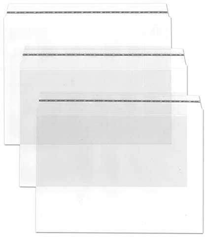 Durchsichtige Briefumschläge in DIN C6-50 Stück - Haftklebung - glasklare Post-Umschläge aus Transparentfolie - 16,2 x 11,4 cm - ideal für Werbung, Einladungen und Präsente - von GUSTAV NEUSER