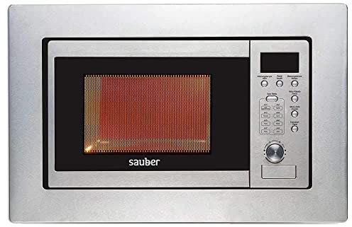 Sauber - Microondas con grill integrable HMS02I - 20 litros - Acero inoxidable - Display Digital - Temporizador - ENTREGA EN DOMICILIO INCLUIDA