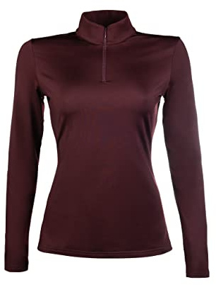 HKM Basic - Maglietta Funzionale Bordeaux, Taglia S