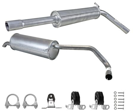 Komplette Auspuffanlage Auspuff Schalldämpfer + Anbaukit
