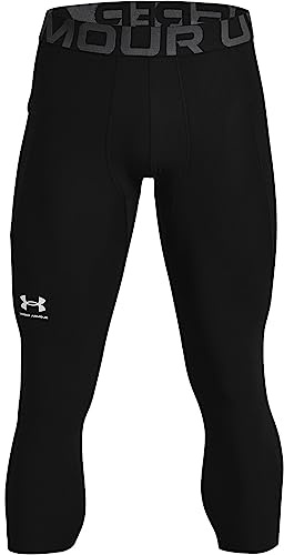 Under Armour Heatgear leggings 3/4, svart (001)/vit, M/lång herr, Svart (001)/vit