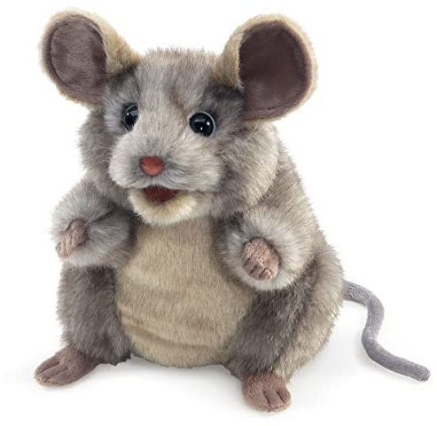 Folkmanis Graue Maus Handpuppe 3202, Grau, Braun, Beige