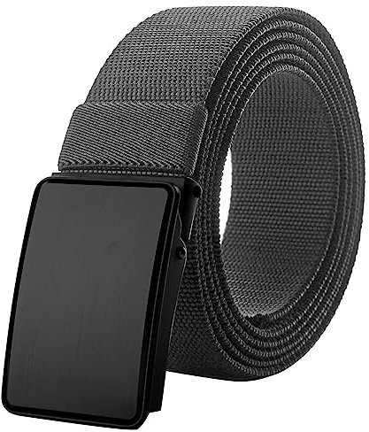 Awlyfm Gürtel Männer Stoffgürtel Arbeitsgürtel Stretchgürtel Herrengürtel Grau 130cm