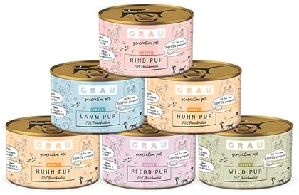 GRAU - l’Original - Nourriture Humide pour Chiens - Mischtray Chien Pur Generation Pet, Pack de 6 (6 x 200 g), mélange de différentes variétés Pur