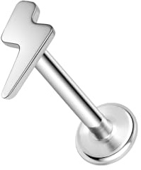 ZS ASTM F136 Titanio 16G 8mm Piercing Joyería Para Caracola, Tragus, Hélice, Labio, Labret, Lóbulo De La Oreja – Hipoalergénico Rosca InternaParte Trasera Plana Cartílago Piercing