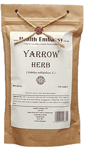 Health Embassy Herbe de Achillée Tisane | Achillea millefolium L | Yarrow Herb Tea 100g