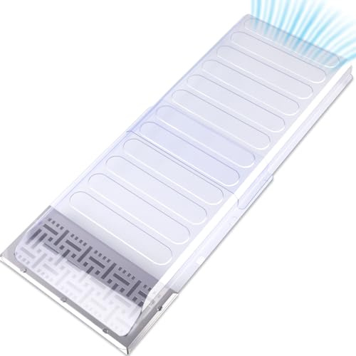 Magnetic Air Vent Extender for Under Furniture with 5 Secured Neodymium Magnets Floor Register Extends from 17 Up to 33, Floor Vent Deflectors for Home Floor