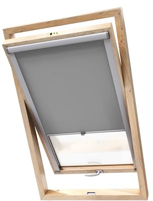 Stylo Estor Opaco para Ventanas De Tejado – para Ventanas FAKRO - 100% Opacidad - Aluminio para Ventanas FAKRO – Aislamiento Térmico – Protección Solar - Gris FAKRO 78/140