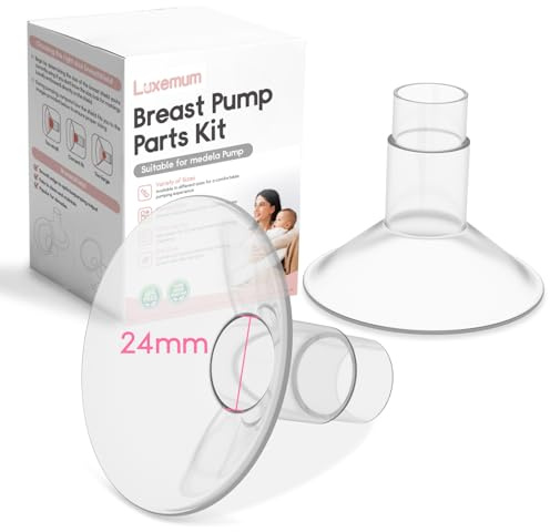 Pumpenteile für Medela-Milchpumpe, 24 mm, Medela-Flansch, Zubehör mit Pumpe im Stil, Teile, Freestyle-Flex-Symphony-Teile, Swing-Maxi-Anschluss (2 Packungen)