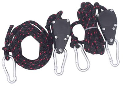 CIMAXIC Panier Suspendu Réglable pour Plantes 2 Pièces Corde À Cliquet Métalliques Poulie en Plastique Sécurisé Facile À Installer