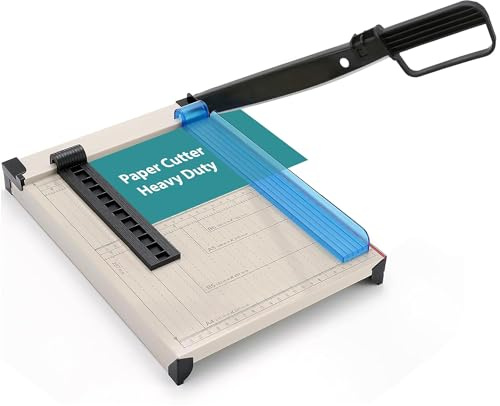 Guillotina de Papel Manual profesional, Cortadora de papel A4, B5, A5, base metálica y guía magnética para papel, Máxima Precisión, Capacidad de 15 hojas, Ideal para oficina, hogar o escuela, Blanco