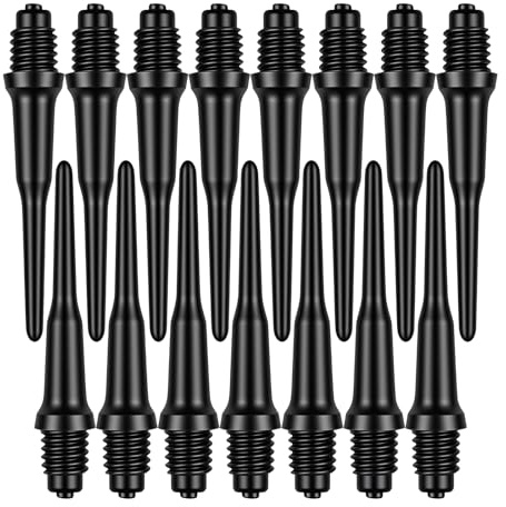Wolftop 600 Pack Soft Tip Dart Points - 2BA Thread Plastic Dart Tips Replacement Dart Accessories Set - Black