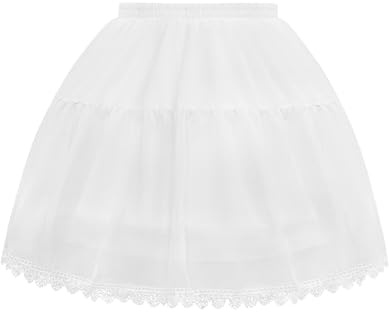 Vlazom Falda Interior Enagua para Mujer, 2 Aros - para Vestidos de Cosplay, Lolita, Estilo Retro - Faldón de Tul para Disfraces S-3XL