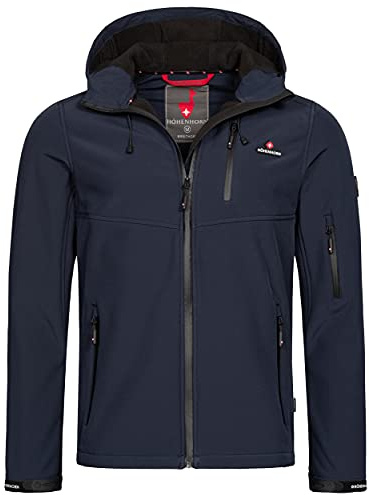 Höhenhorn Altus Giacca softshell da uomo, per esterni, funzionale, per il tempo libero, impermeabile, traspirante, calda, con fodera interna in micropile, XL