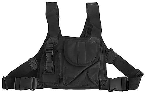 Talkie Chest Pocket, MAGT Bolsa de Walkie, Radio de Dos vías walkie Talkie Bolsillo en el Pecho del arnés Pack de Bolsas Mochila Funda de radios de Dos vías Lleva la Caja de Accesorios Holder