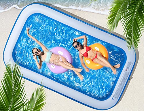 CHICLIST Inflatable Swimming Pool 120 X72 X20 Family Swim Center for Kids Full-Sized Lounge Pool for Kids Adults Easy Set for Backyard Summer Water Party Outdoor Kiddie Pools