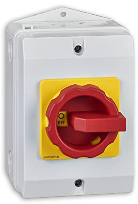Sontheimer Reparaturschalter/Gehäuseschalter 25 A 4-polig, Not-Aus / Rot Gelb