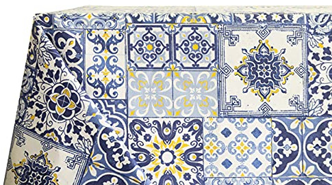 BIANCHERIAWEB Bordsduk för kök och vardagsrum 140 x 240 cm Amalfi, tillverkad i Italien, bordsduk av 100% bomull