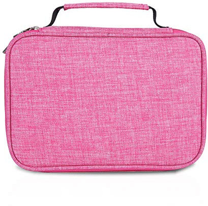 PORRASSO 72 Slots Federmäppchen Schulmäppchen Studenten Mäppchen Stifthalter Schreibtischorganizer Stift Bleistiftbeutel Aufbewahrungstasche Federmäppchen mit Innentasche Rosa