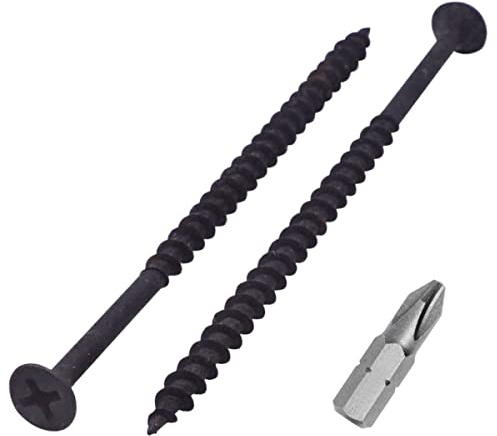 SKIR'CO Lot de 350 vis finition phosphatée noire 4,2 x 90 mm pour cloison sèche, vis à bois, tête cruciforme, vis pour plaque de plâtre