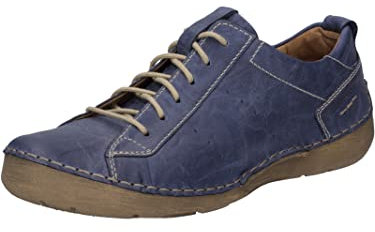 Josef Seibel Damen Low-Top Sneaker Fergey 56,Weite G (Normal),Wechselfußbett,schnürer,Halbschuhe,straßenschuhe,dunkelblau,43 EU