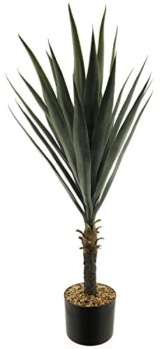 artplants.de Plastic Palm Yucca RUSCHA, 3ft/90 cm - Artificial Yucca Palm