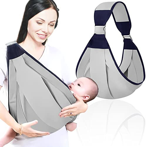 TOPJOWGA Baby Tragetuch, Babytrage Neugeborene, Verstellbare Babytrage, Atmungsaktive Babytrage Kleinkinder, Multifunktionale Babytrage, Tragehilfe Baby für Kleinkinder