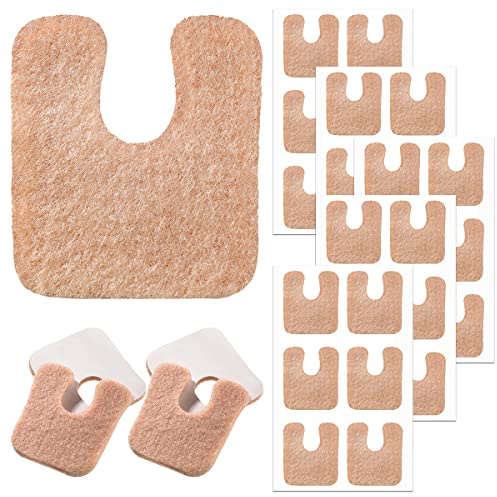 30 Pieces U Shaped Felt Callus Pads Metatarsal Pads Forefoot Foot Pads Pain Relief Foot Cushion Keep Protecting Calluses from Rubbing on Shoes Adhesive Pads for Men and Women