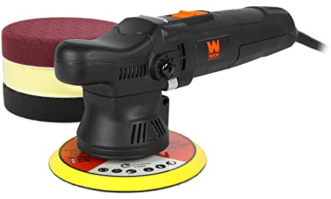 WEN Dual Action Polisher, 6-Inch Professional Grade, 5.5-Amp with 9mm Throw (AA6095)
