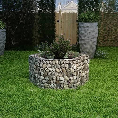 Gabion Raised Bed, Raised Garden Bed Elevated Planter Hexagonal Gabion Raised Bed 100x90x50 cm