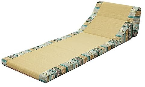 Divano Letto Pigro Pieghevole, Cuscino Tradizionale In Paglia, Cuscini Regolabili, 64,9X23,2X1,7 Pollici Spiegato - Materasso/Cuscino/Cuscino Pieghevole Tailandese Rigido ( Color : A , Size : 64.9X23.