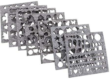STOBOK Kit De 7 Moldes Para Fieltrar Lana y Plantillas De Fieltro Aguja Para Manualidades Diy, Herramientas Para Principiantes, Tamaño 10x10 Cm, Adecuado Para Bordado y Proyectos Creativos Casa