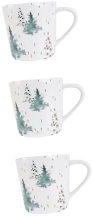 Cabilock 3st Weihnachtsbecher Süße Kaffeetassen Espressoglas Kaffeetassen Aus Keramik Tassen Für Die Weihnachtsfeier Keramiktasse Hohe Kapazität Einzelne Ohrmuschel