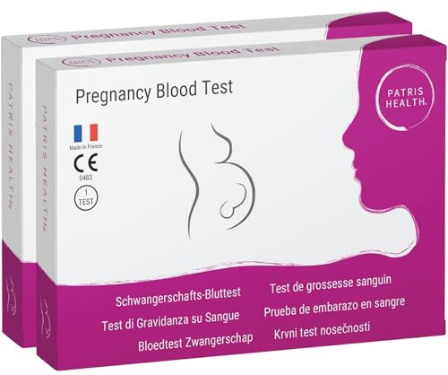 2x Test di Gravidanza su Sangue Patris Health®, Rileva la Gravidanza prima dei Test su Urina