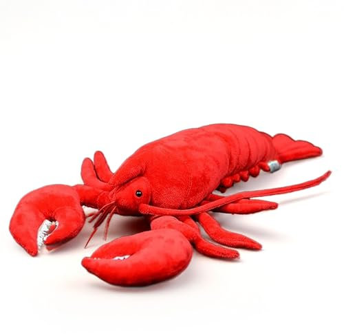 PuffPurrs Lebensechtes Hummer Plüschtier, Realistisches Krustentier als Kuscheltier, Süßes Meerestier als Kissen-Spielzeug, Einzigartiges Geschenk, 35 cm/13,7 Zoll