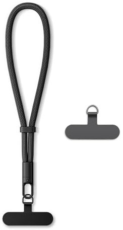 AOKSUNOVA Handykette Kurz Universal Handyband Kurz Handy Handschlaufe Einstellbares Handyband Schwarz