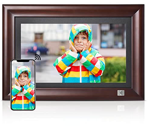 KODAK Marco de Fotos Digital de 14,1 Pulgadas Portaretratos Digitales WiFi HD IPS Pantalla Táctil Marco Fotos Electrónico con Memoria de 32GB, Rotación Automática, Compartir Imágenes, Música, Videos