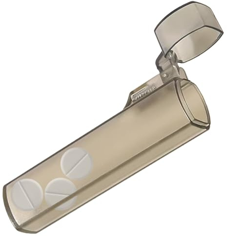 Porte- -dents – Étanche en d'aluminium, boîte à pilules en métal avec porte-clés, mini distributeur de voyage pour le camping, le pique-nique en plein air, rangement pour -dents |