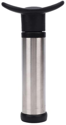 BSTiltion Set di Tappi per Vino in Acciaio Inossidabile Premium con Pompa per Vuoto per Vino, Mantiene la Freschezza per il Bar di Casa (Manuale)
