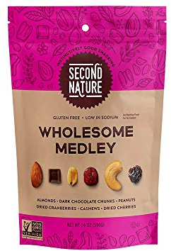 Second Nature Wholesome Medley Trail Mix - Healthy Nuts Snacks Blend - 14 oz Resealable Pouch
