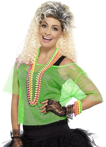 Smiffys Haut filet, vert fluo Halloween