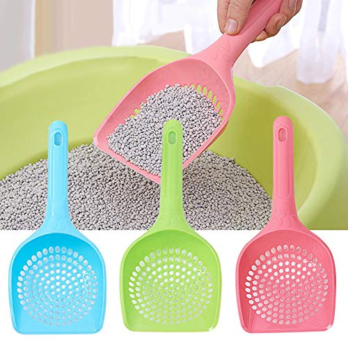 Bryssel08 1 st kattsandskopa i plast husdjursvård sandavfall skopa spade ihålig sandskopa skopa spade djup skopa spade reptilsandrengörare skopa för siktning kattunge katter sand litet hål