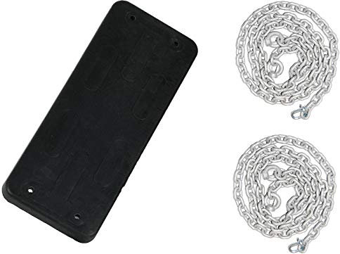 OTITU JUST Fun Schaukelsitz aus Gumi mit Verzinkt Kettensatz 5 mm - 1,8 m, öffentlich – Schwarz