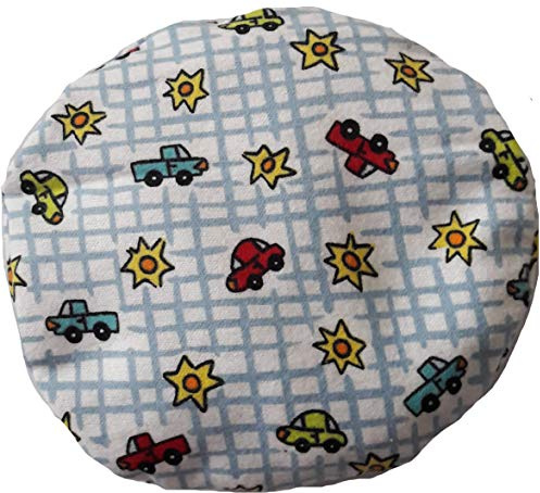 Körnerkissen Wärmekissen 15 cm rund mit Kissenhülle (gefüllt mit Kirschkern oder Traubenkern) (Kirschkern, Auto)