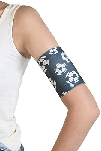 Dia-Band BARN, manschett för Freestyle Libre, Medtronic, Dexcom eller Omnipod blodsockermätare - Återanvändbart huvudband för diabetiker (J.XS (17-19 cm))